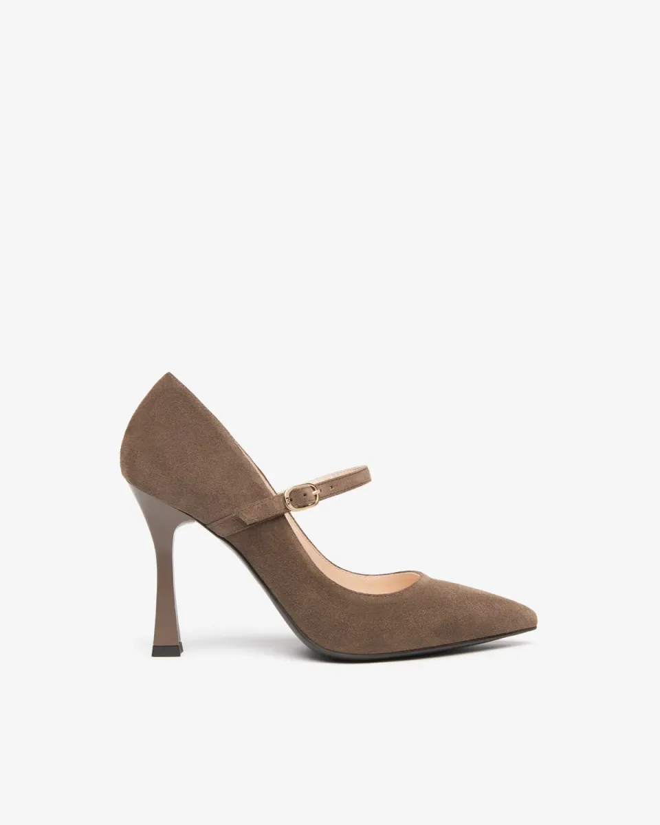 NeroGiardini pantofi Mary Jane piele dama toc 95 mm eleganti
