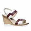 Catinca Shoes E7 BOA sandale dama piele bordo alb