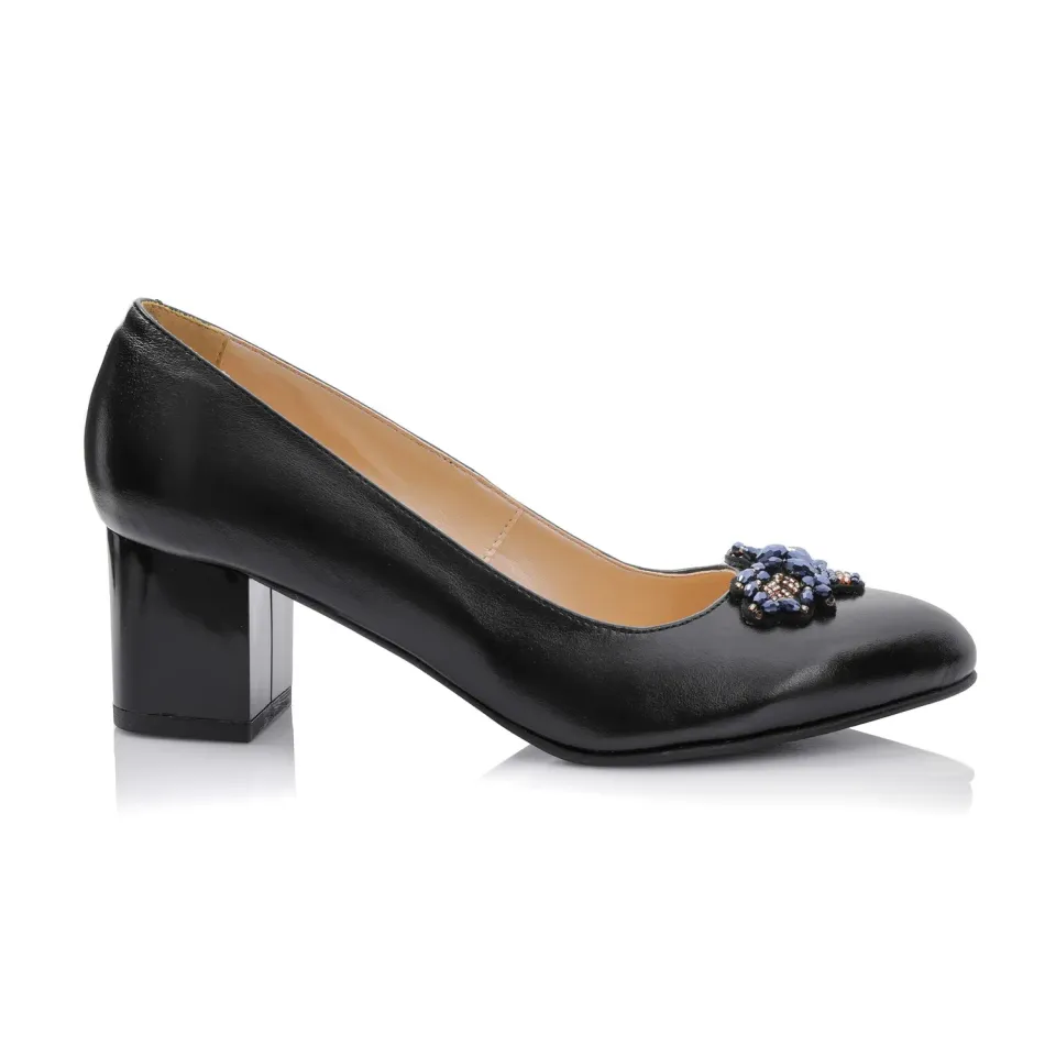 Catinca Shoes A62 NE pantofi dama negru box piele naturala