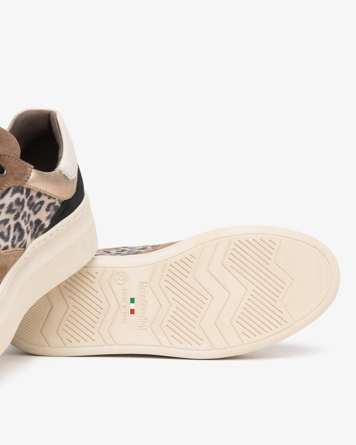 NeroGiardini sneakers dama platform piele animal print