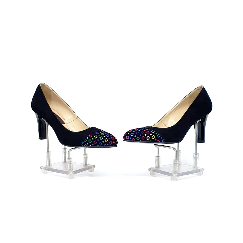 Catinca Shoes A27 NAPC pantofi dama piele negru patratele