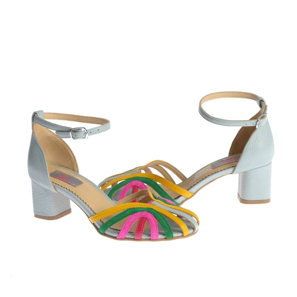Ana Urbana New Orleans sandale piele multicolore