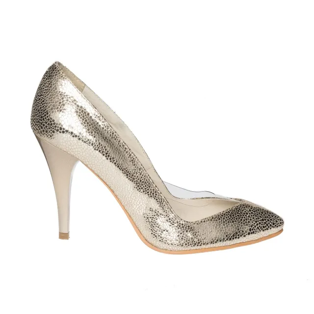 Catinca Shoes R11 PA pantofi dama piele pietre aurii