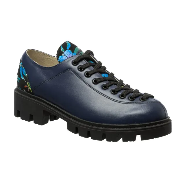 Catinca Shoes Blu Box Flori Noi X2 BBFN pantofi dama albastri piele