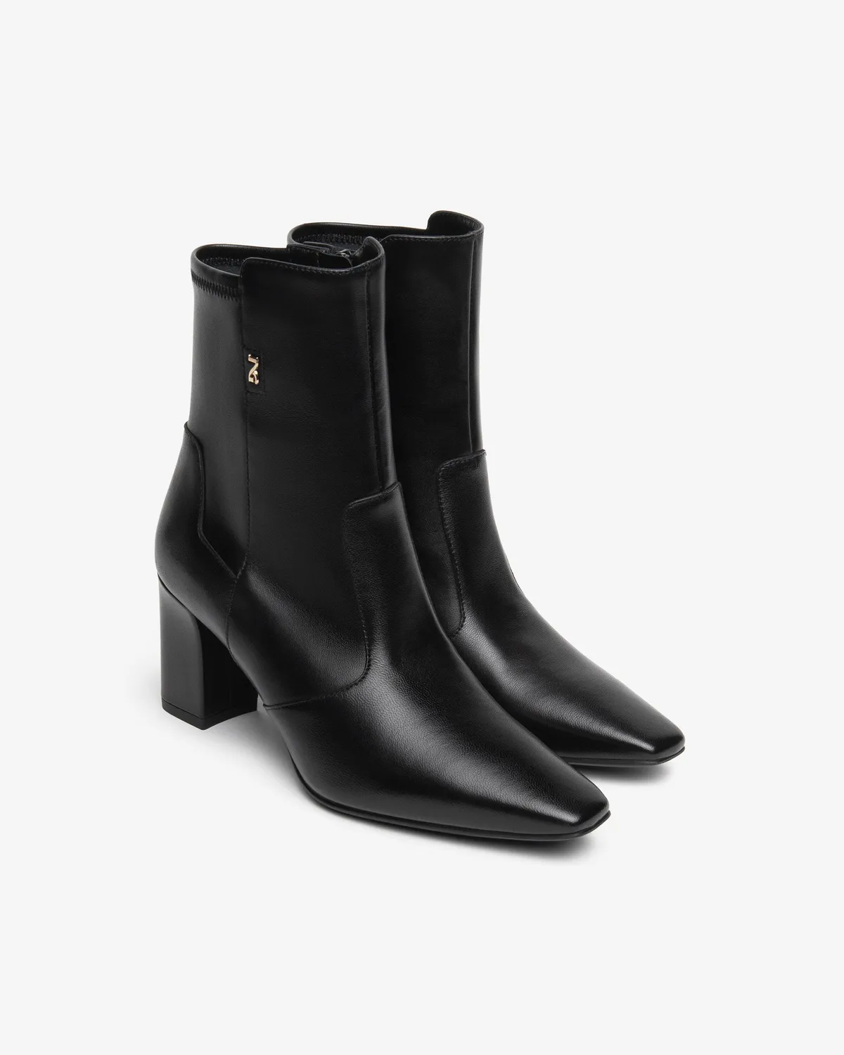 Botine dama NeroGiardini piele toc 75 mm cu fermoar