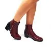 Catinca Shoes GX51 BON ghete dama piele naturala bordo negru