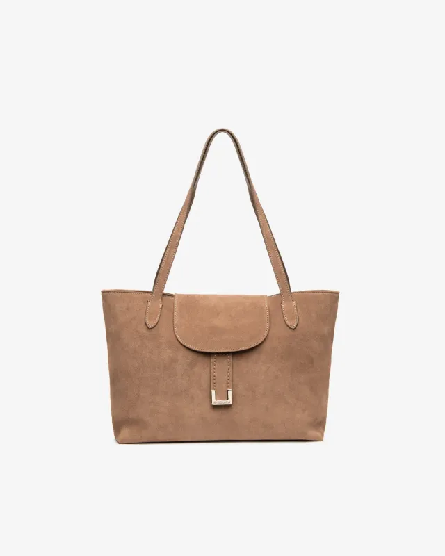 NeroGiardini geanta tote piele intoarsa cu clapa