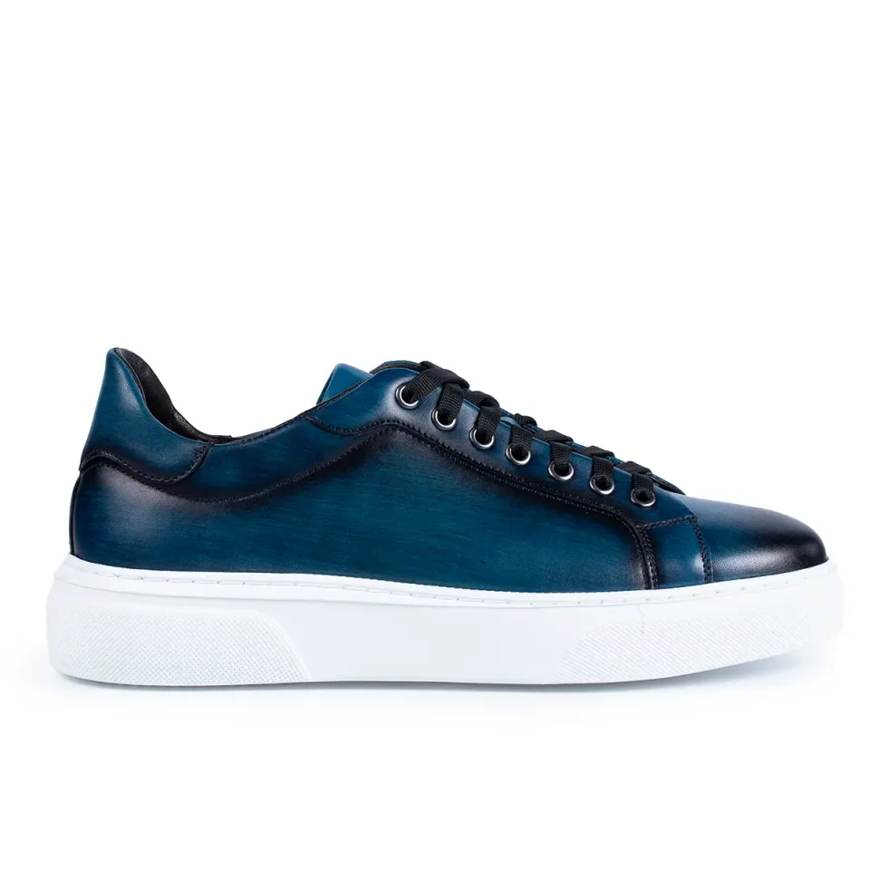 Lucas Shoes 510 sneakers blue piele naturală