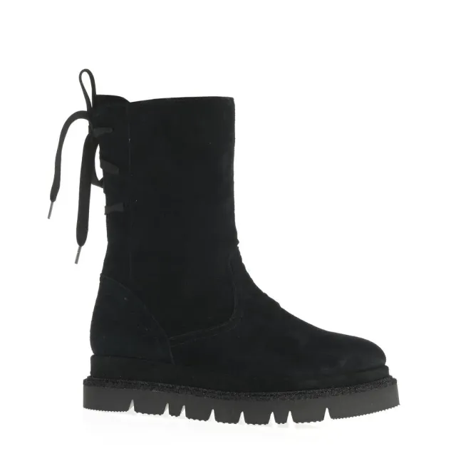 Ana Urbana Shoes Sonia ghete piele întoarsă negre