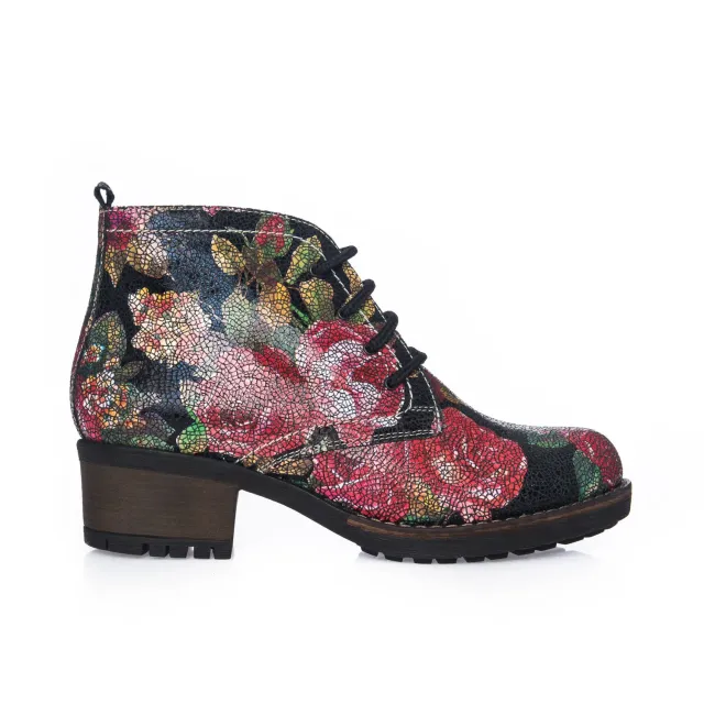 Catinca Shoes BC16 PF ghete damă flori piele naturală