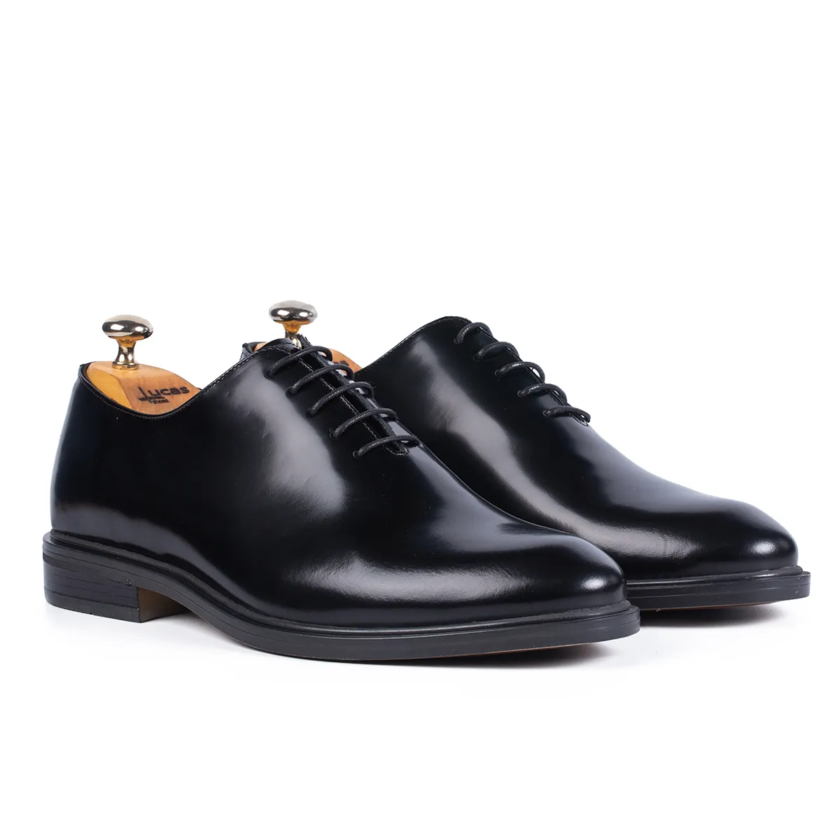 Lucas Shoes Elegant 900 pantofi barbati negru lac mat piele