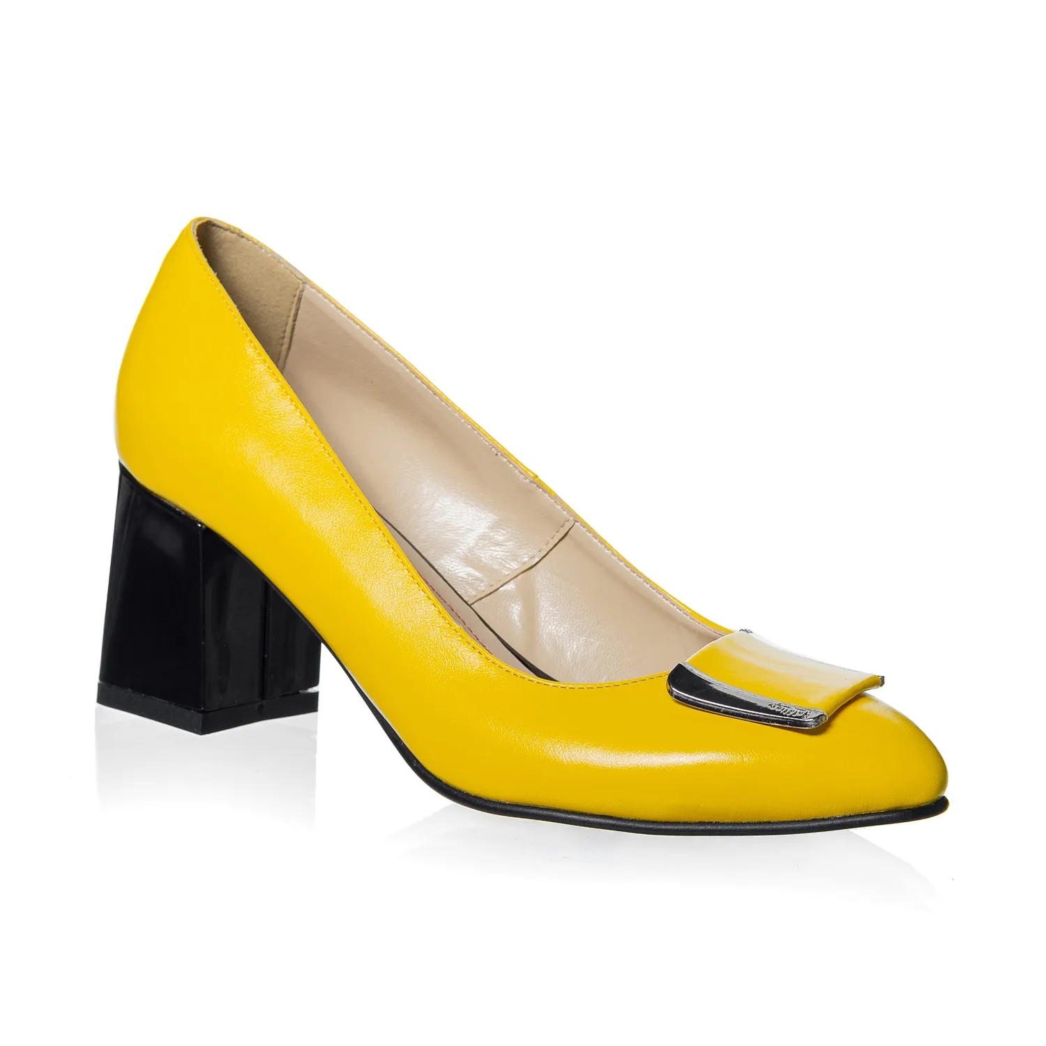 Pantofi dama piele naturala Catinca Shoes A38 GB galben