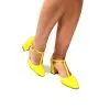 Catinca Shoes D13 GB sandale damă galben box piele naturală