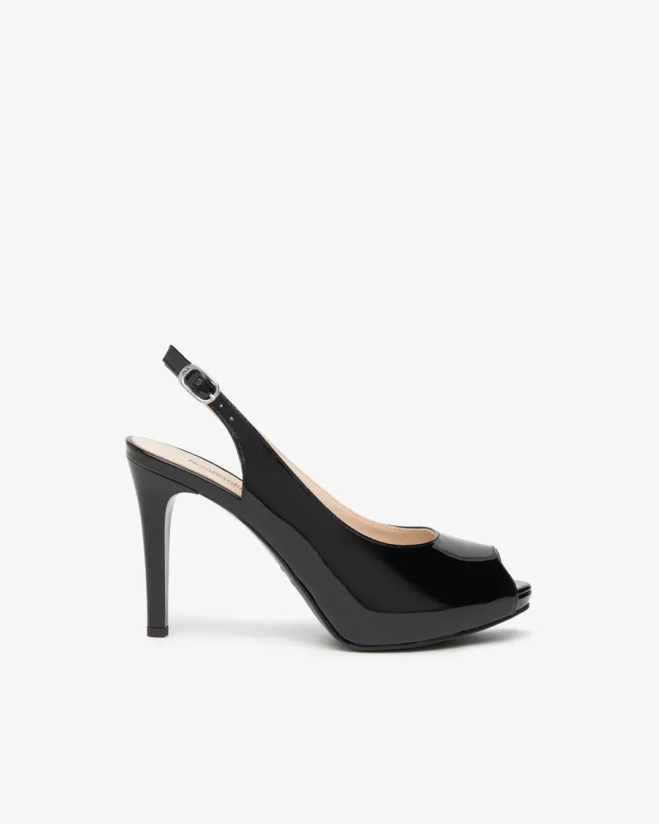 NeroGiardini pantofi slingback piele lacuita