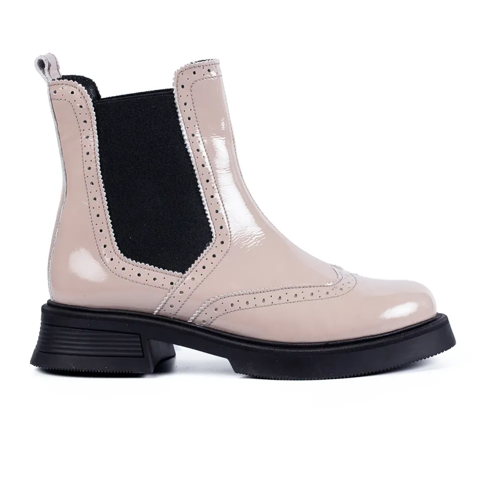 Lucas Shoes 400 ghete damă roz piele naturală