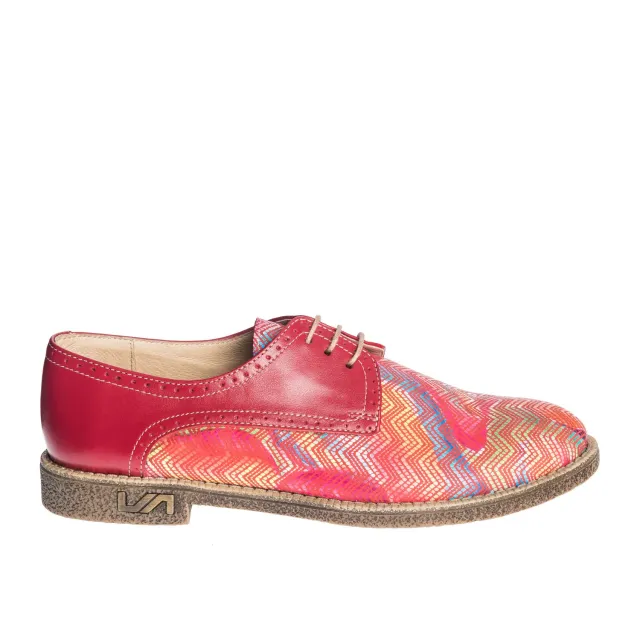 Catinca Shoes G10 RM pantofi dama rosu multicolor piele