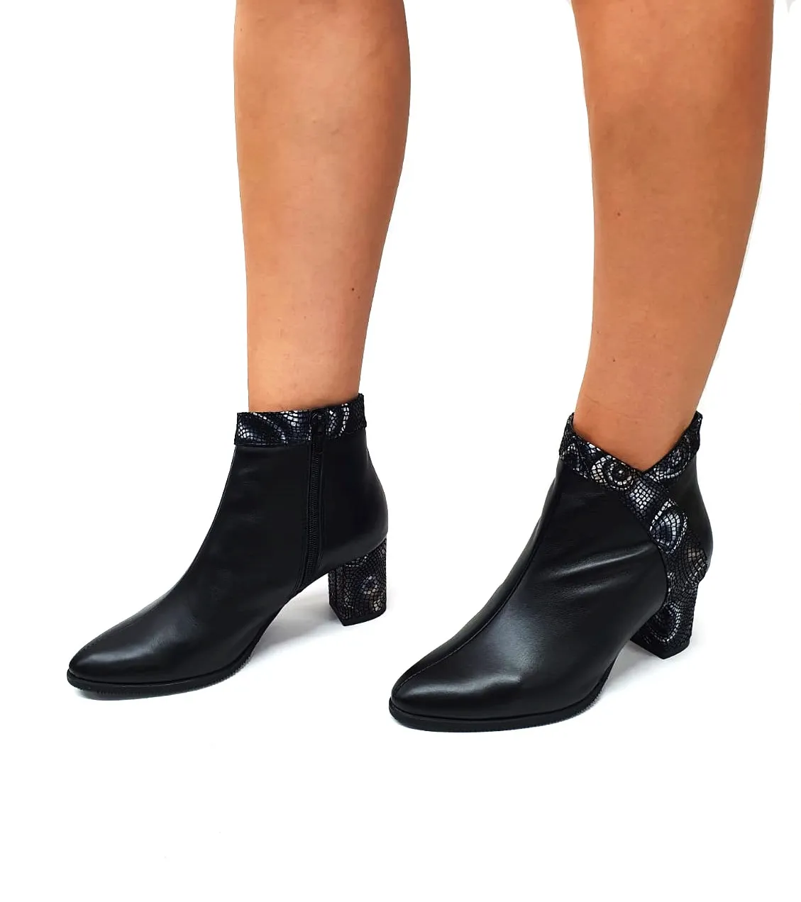 Catinca Shoes GX44 NBL ghete dama piele naturala negru