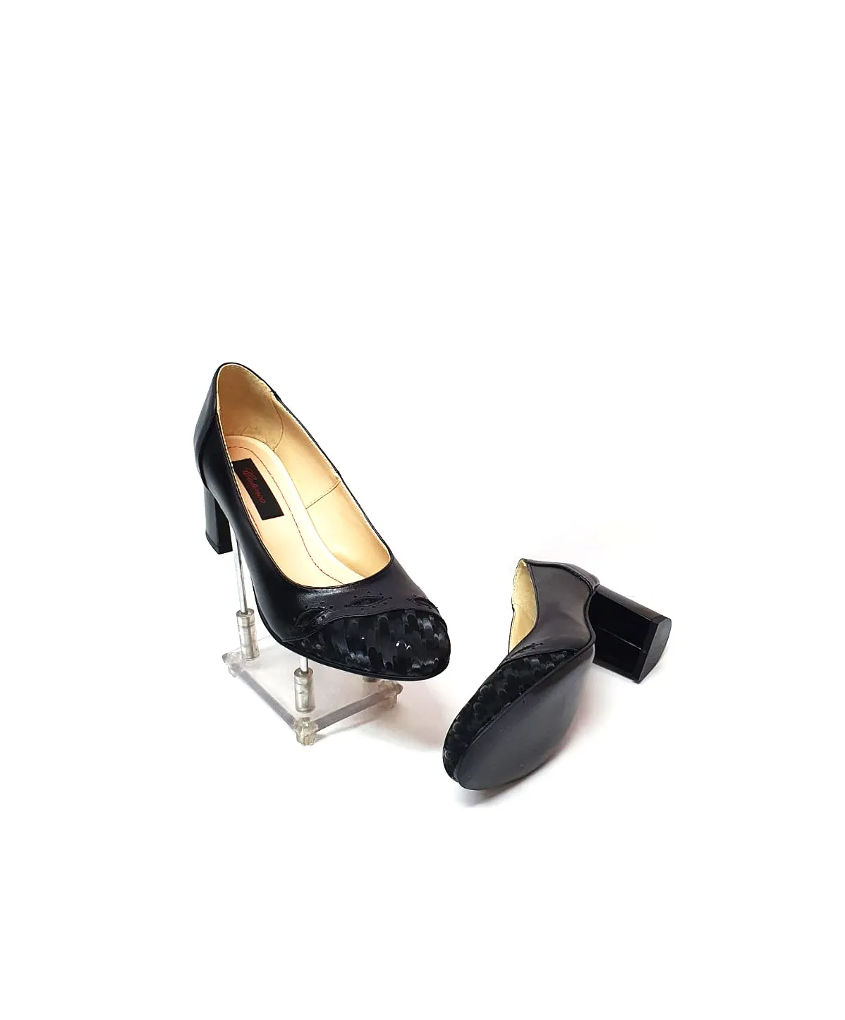 Catinca Shoes 03 NBN3D pantofi damă piele negru 3D