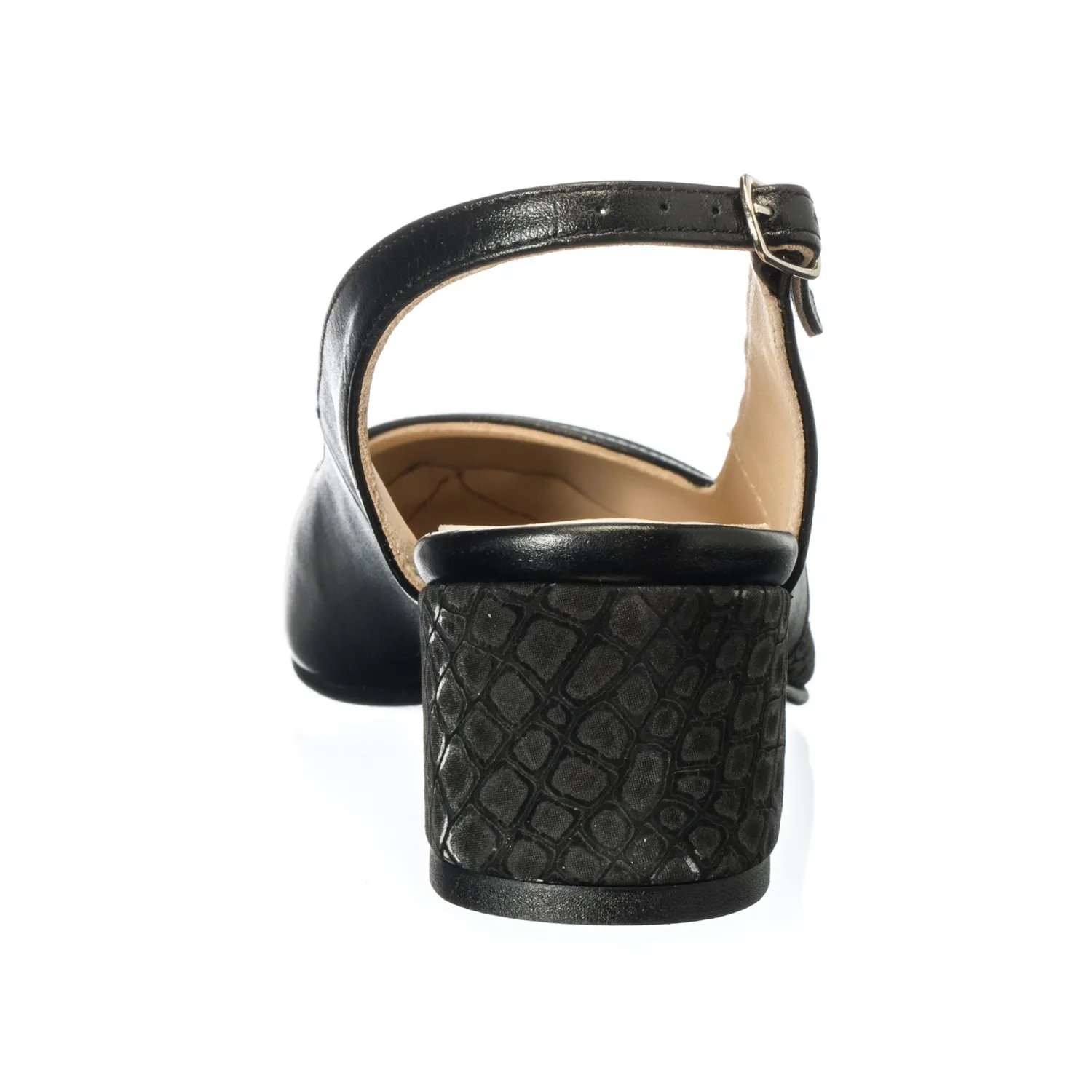 Catinca Shoes A88 NPN sandale dama negru pietre negre piele