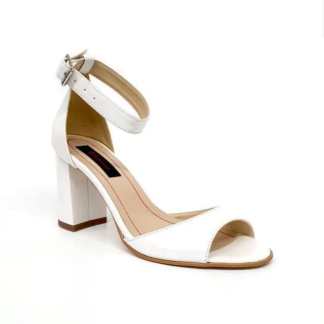Catinca Shoes D25 AS sandale dama piele alb sidef