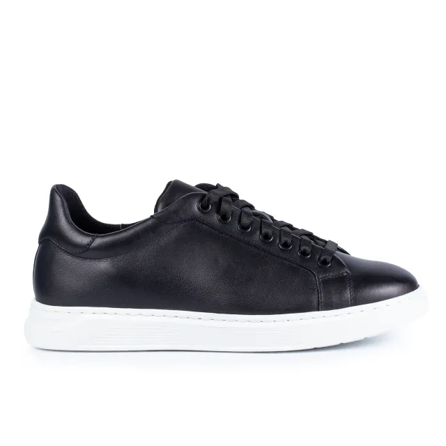 Lucas Shoes 510 sneakers barbati negru piele naturala