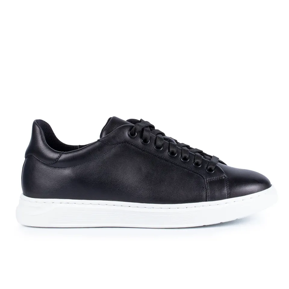 Lucas Shoes 510 sneakers barbati negru piele naturala