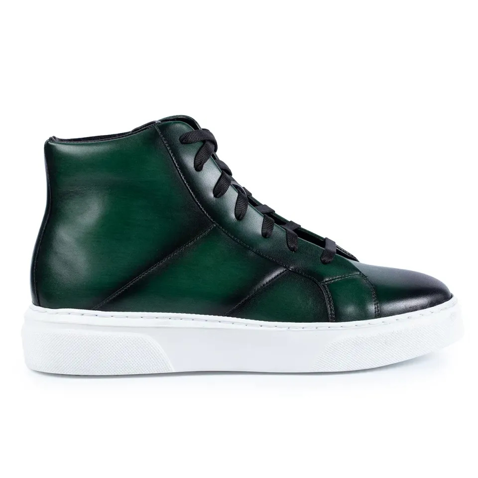 Lucas Shoes Ghete 855 Verde bocanci piele toamnă-iarnă