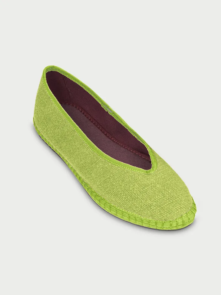 Flagelus Carlota balerini verde deschis din in