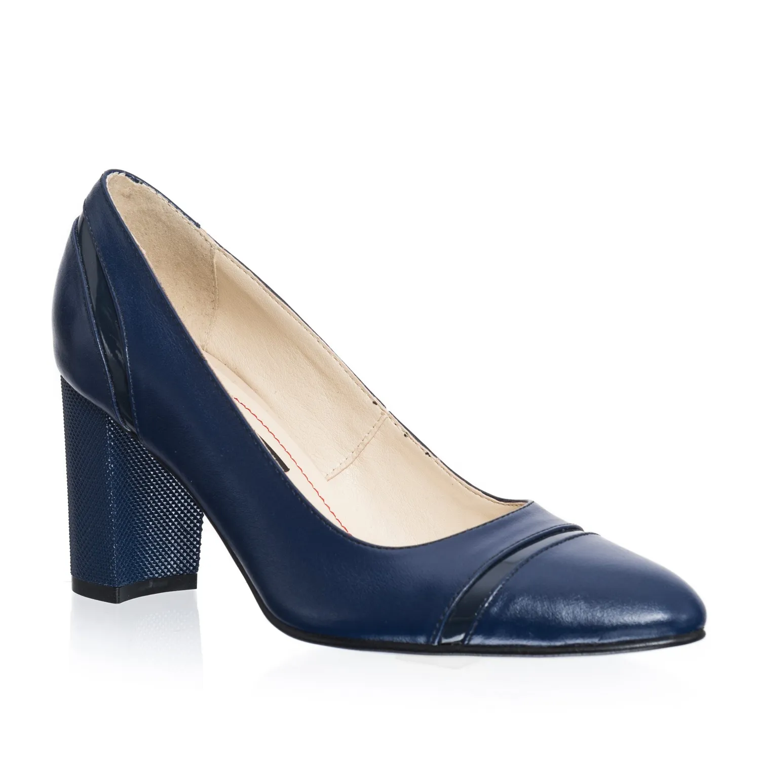 Catinca Shoes 115 ANL pantofi dama albastru lac piele