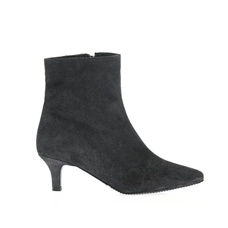 Ana Urbana Shoes Selena botine gri inchis piele