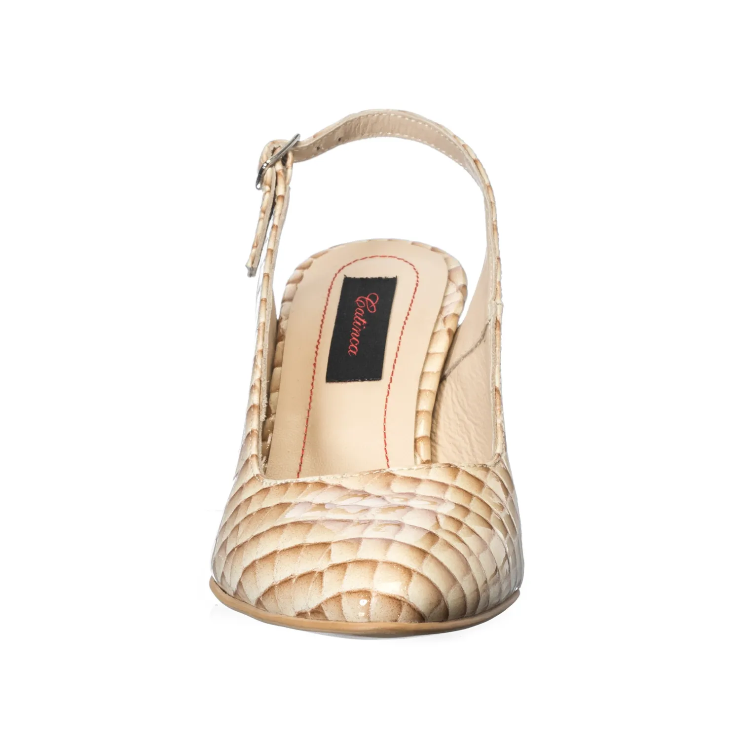 Catinca Shoes R77 MC sandale piele naturala maro croco