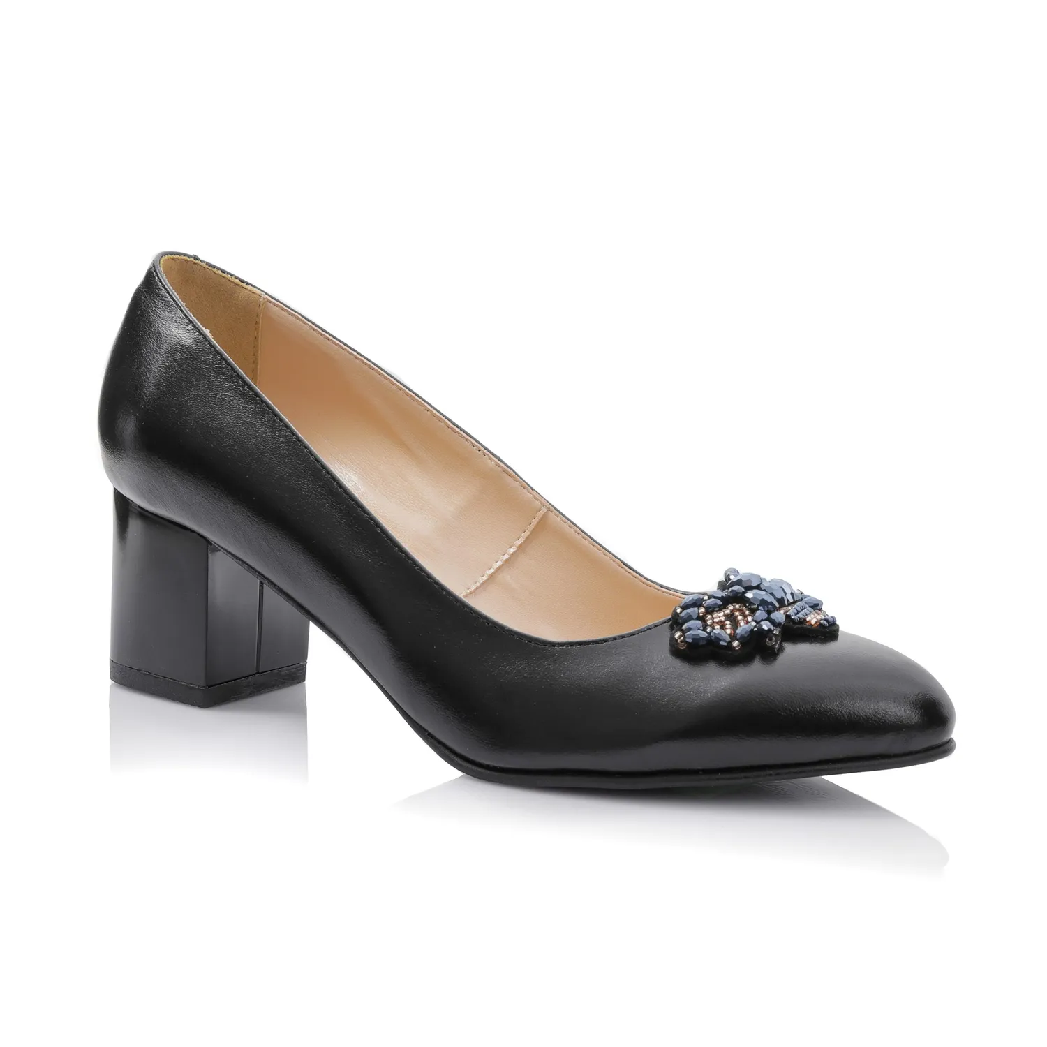 Catinca Shoes A62 NE pantofi dama negru box piele naturala
