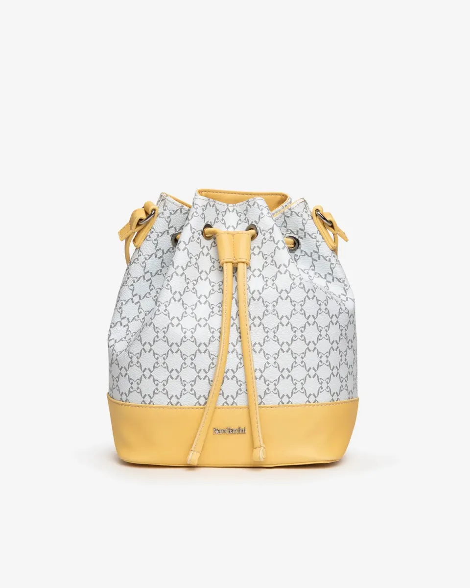 NeroGiardini geanta bucket textil monograma unica