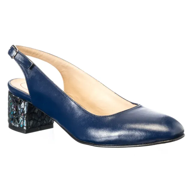 Catinca Shoes A77 BLS sandale dama piele naturala bleumarin solzi