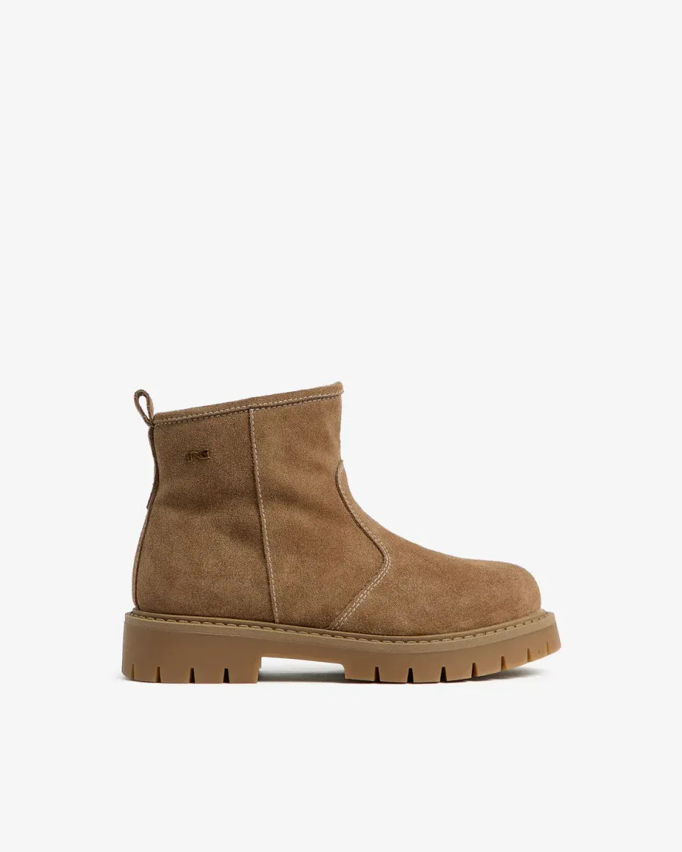 Botine fete piele intoarsa NeroGiardini Teen iarna