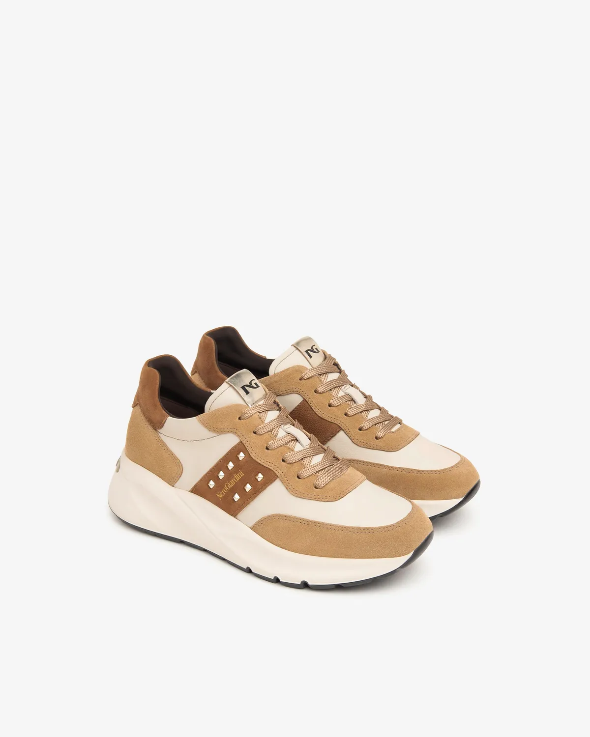 Sneakers dama NeroGiardini din piele intoarsa toamna