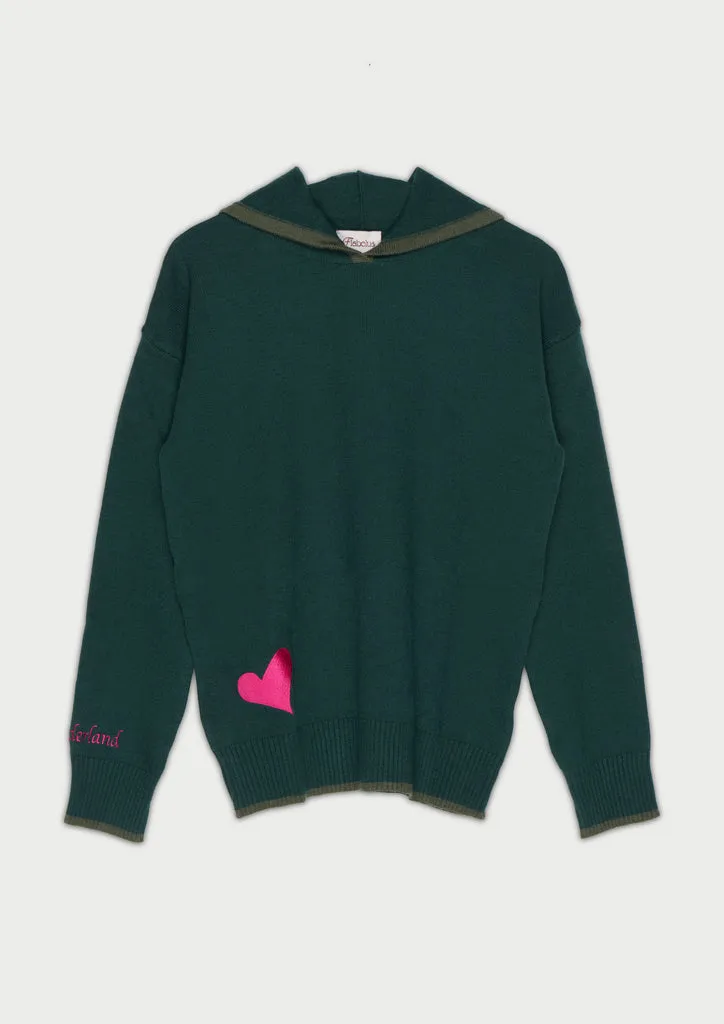 Flagelus Dormouse Hooded Jumper hanorac petrol cu gluga