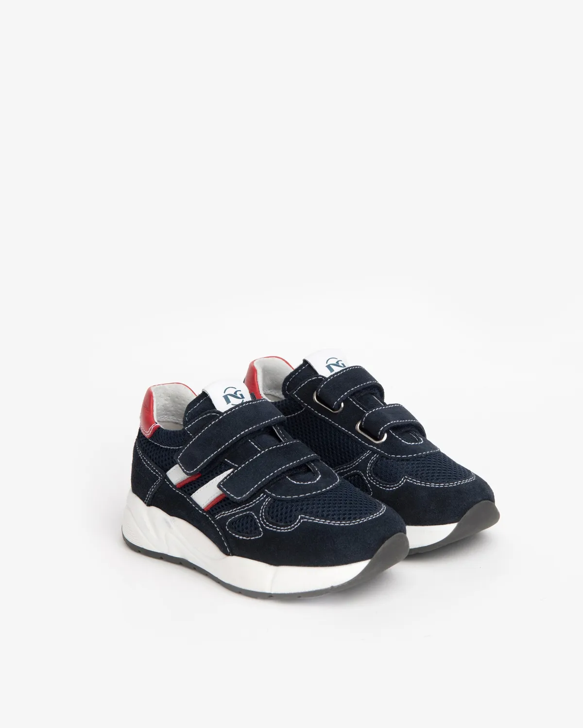 Sneakers băieți NeroGiardini piele întoarsă velcro