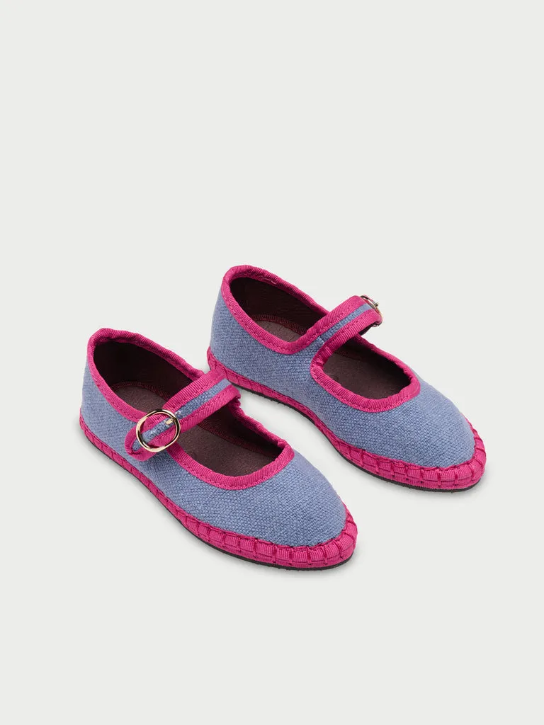 Flagelus Fiorenza Kids mary jane albastru denim