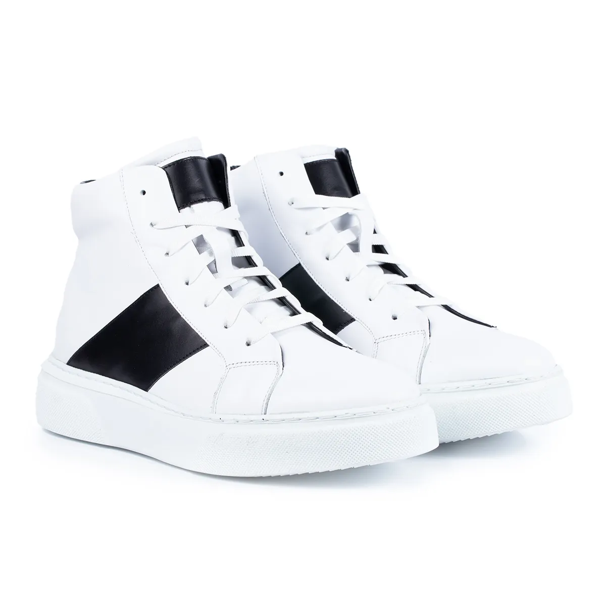 Lucas Shoes 855 ghete sneakers piele alb barbati