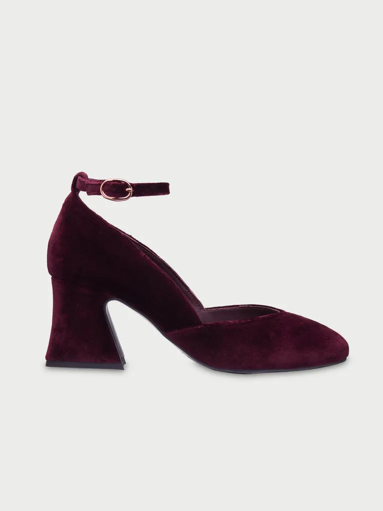 Flagelus The D'Orsey Pumps Wine pantofi catifea