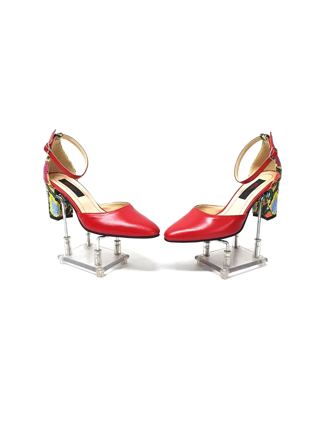 Catinca Shoes D14 RSR sandale damă piele roșu șarpe