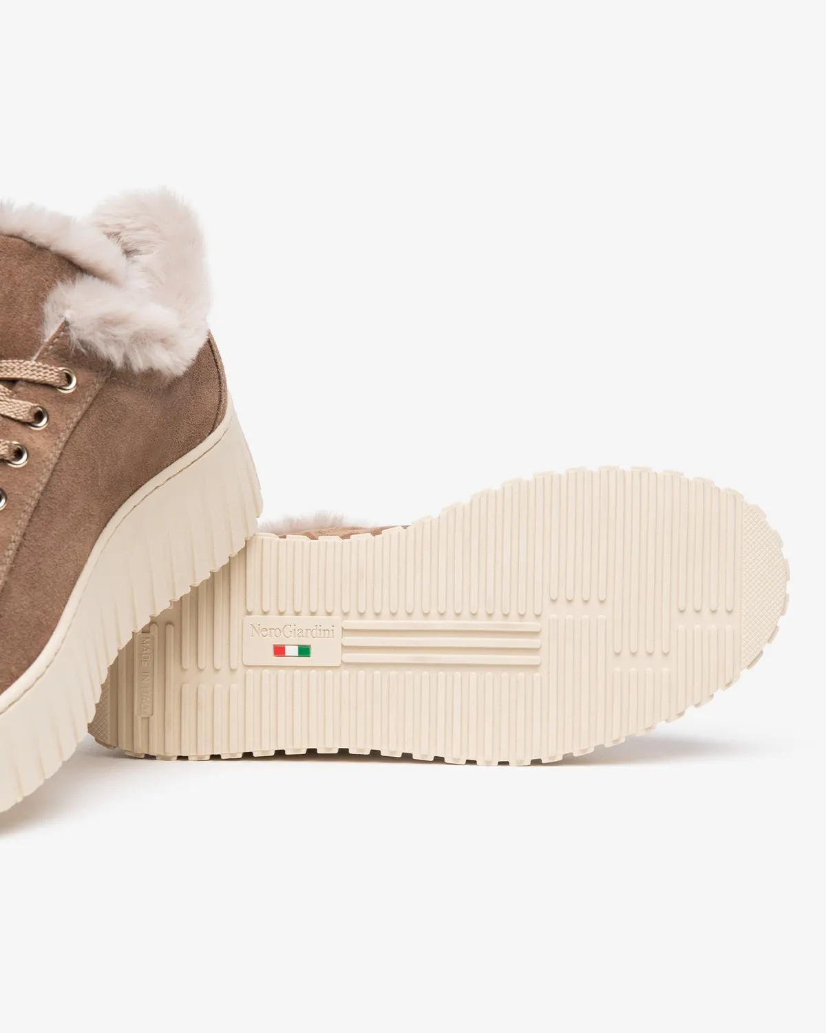 NeroGiardini sneakers piele intoarsa dama platforma