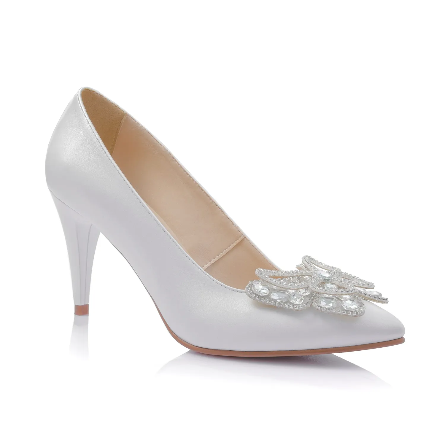 Catinca Shoes A77 ALB pantofi dama piele naturala alb box