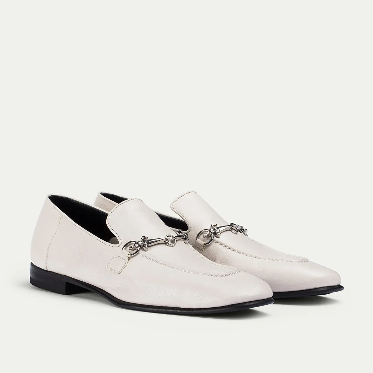 Cesare Paciotti Pocket mocasini piele ivoire