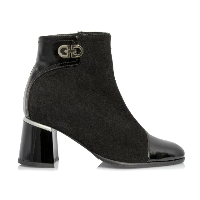 Catinca Shoes G80 NAL ghete dama negre antilopa lac