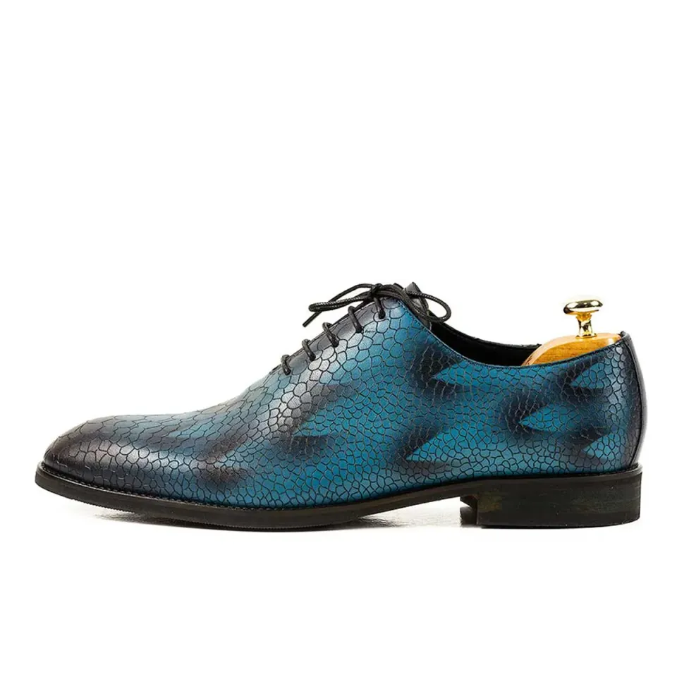 Lucas Shoes Elegant 715 Blue pantofi barbati valuri piele