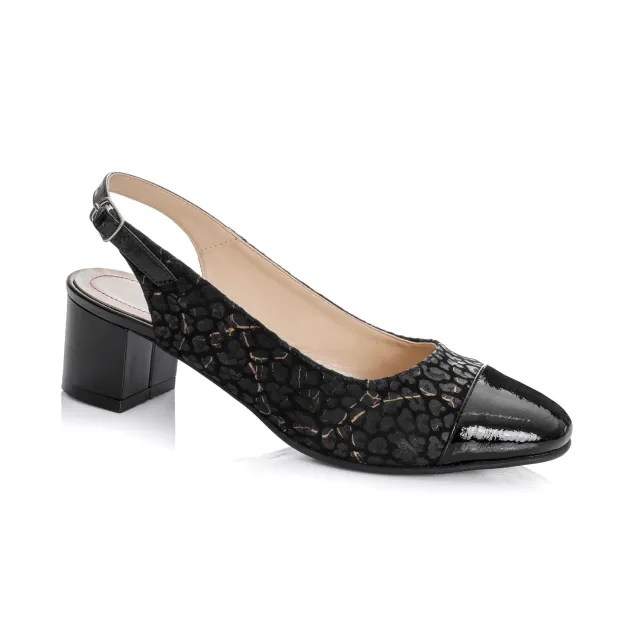 Catinca Shoes T16 NP sandale dama piele negru auriu