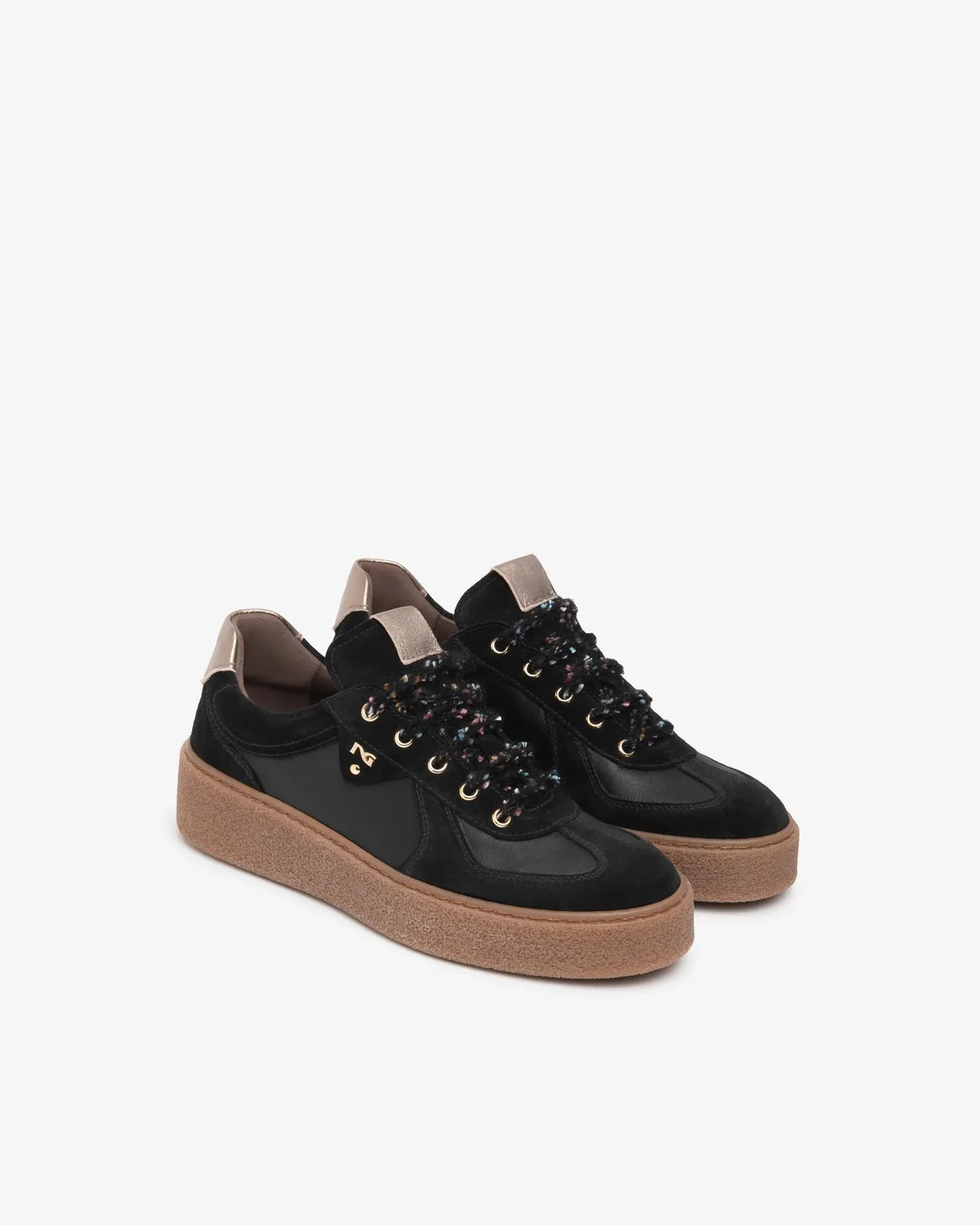 Sneakerși NeroGiardini damă piele cu platformă 4,5 cm