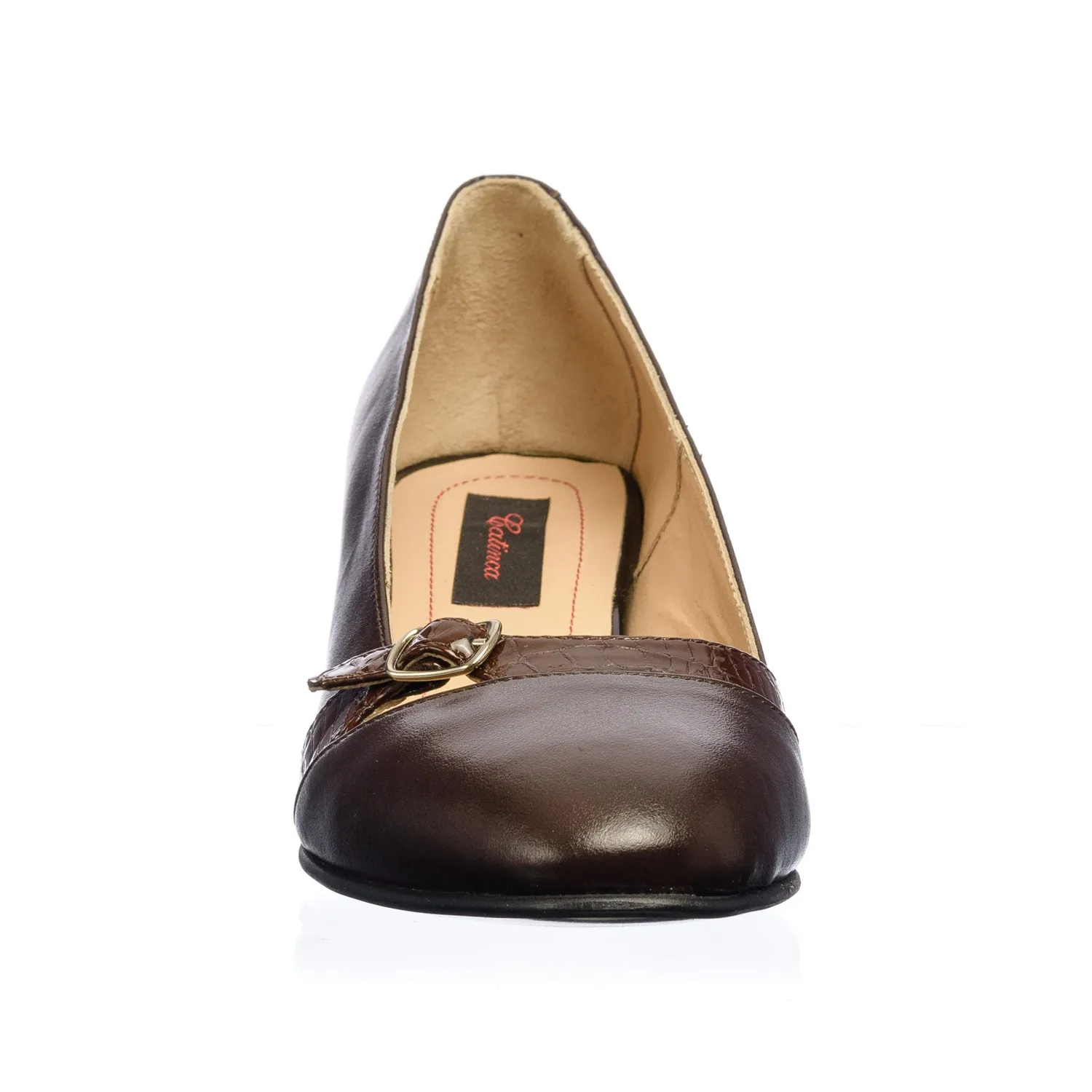 Catinca Shoes 016 MCM pantofi damă piele maro croco